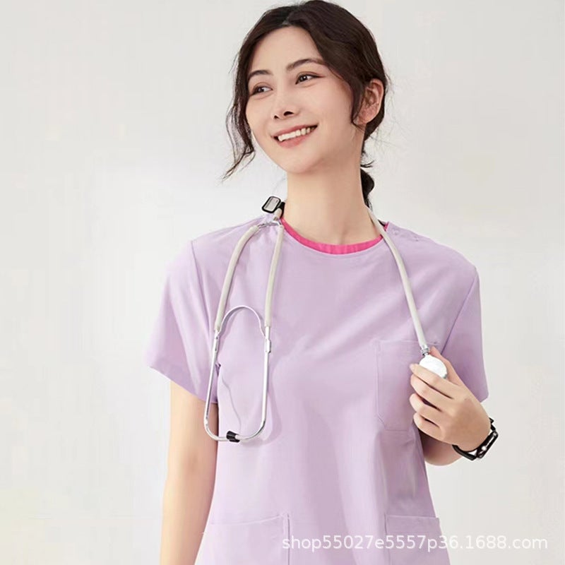 Quick-Drying Hand-Washing Clothes, Elastic Medical Care Special Operating Room Scrub Clothes, Short-Sleeved Doctor'S Work Clothes, Surgical Clothes For Men And Women - Image 5